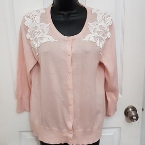 Ann Taylor Light Pink Cardigan